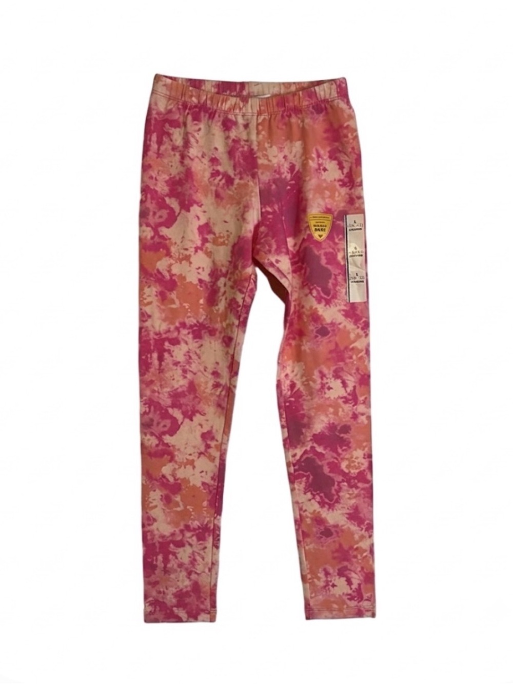 CAT & JACK Tie Dye Leggings Girls Size L Pink Peach